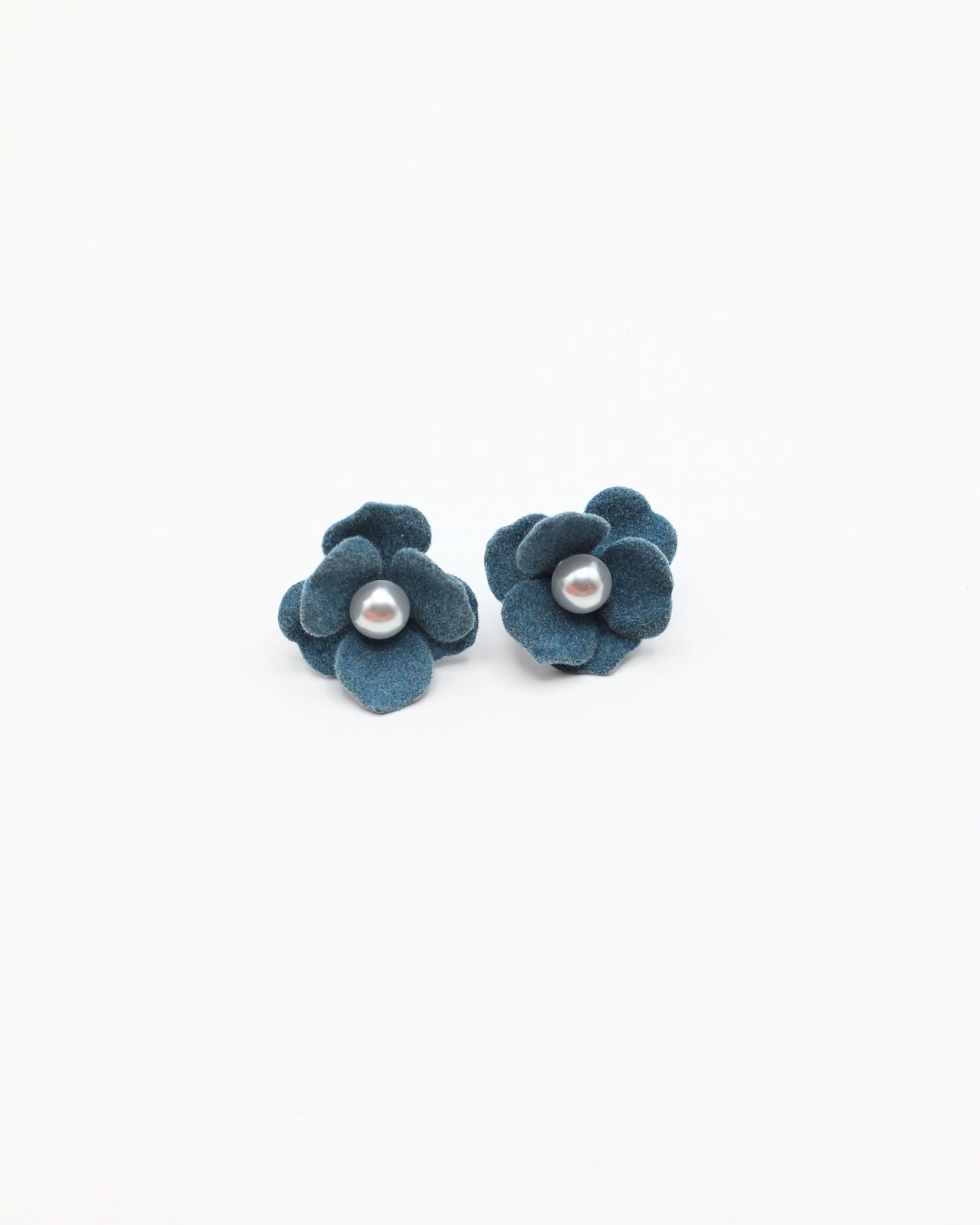 Small Blue Floral Earrings