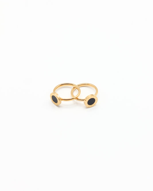 Black Round Ring