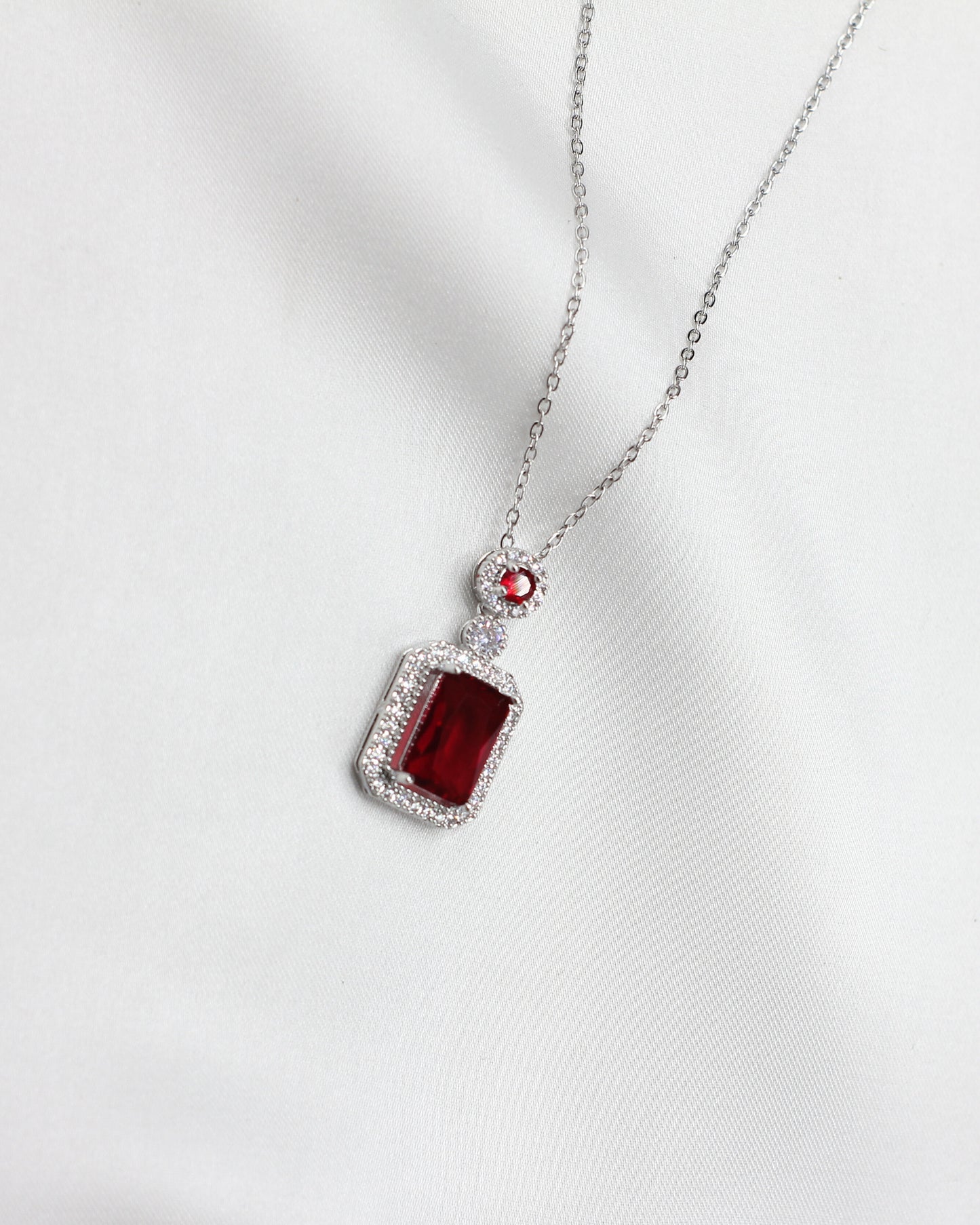 Red Zircon Necklace