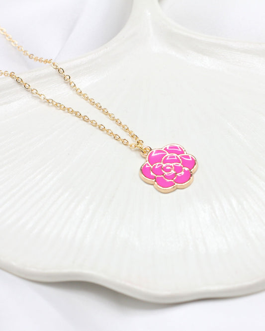 Pink Floral Necklace