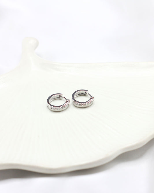 Round Zirconia Small Hoops