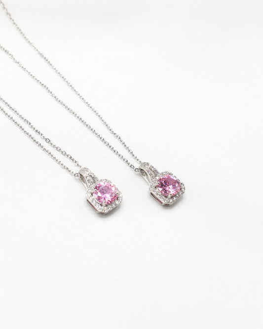 Pink Zircon Aura Necklace