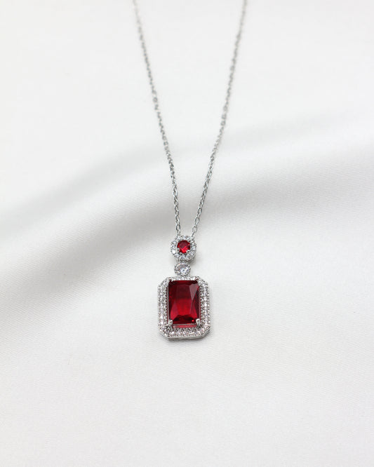 Red Zircon Necklace