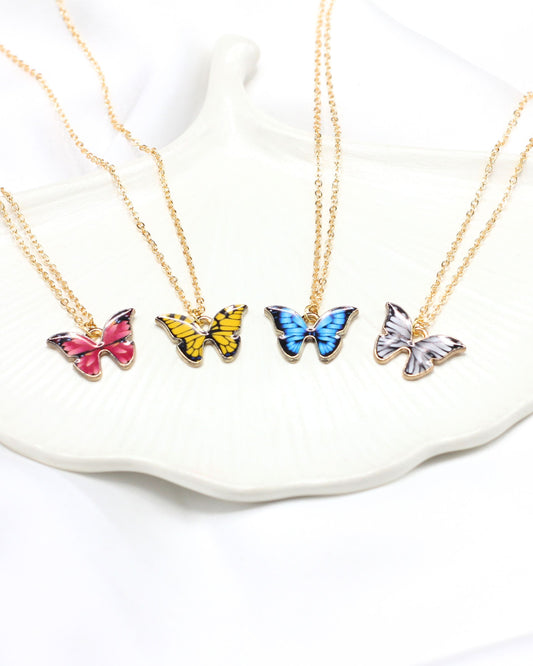 Printed Butterfly Necklace