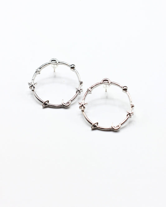 Silver Motive Earrings