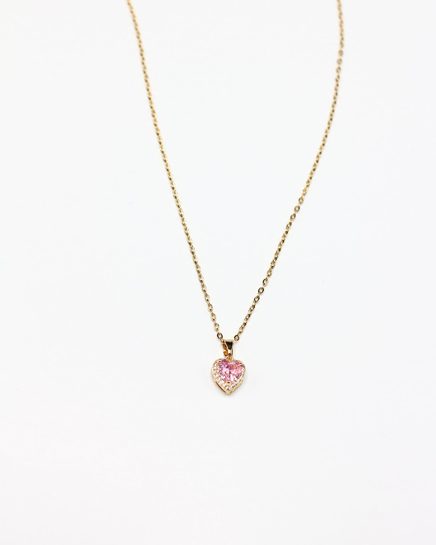 Small Pink Heart Necklace