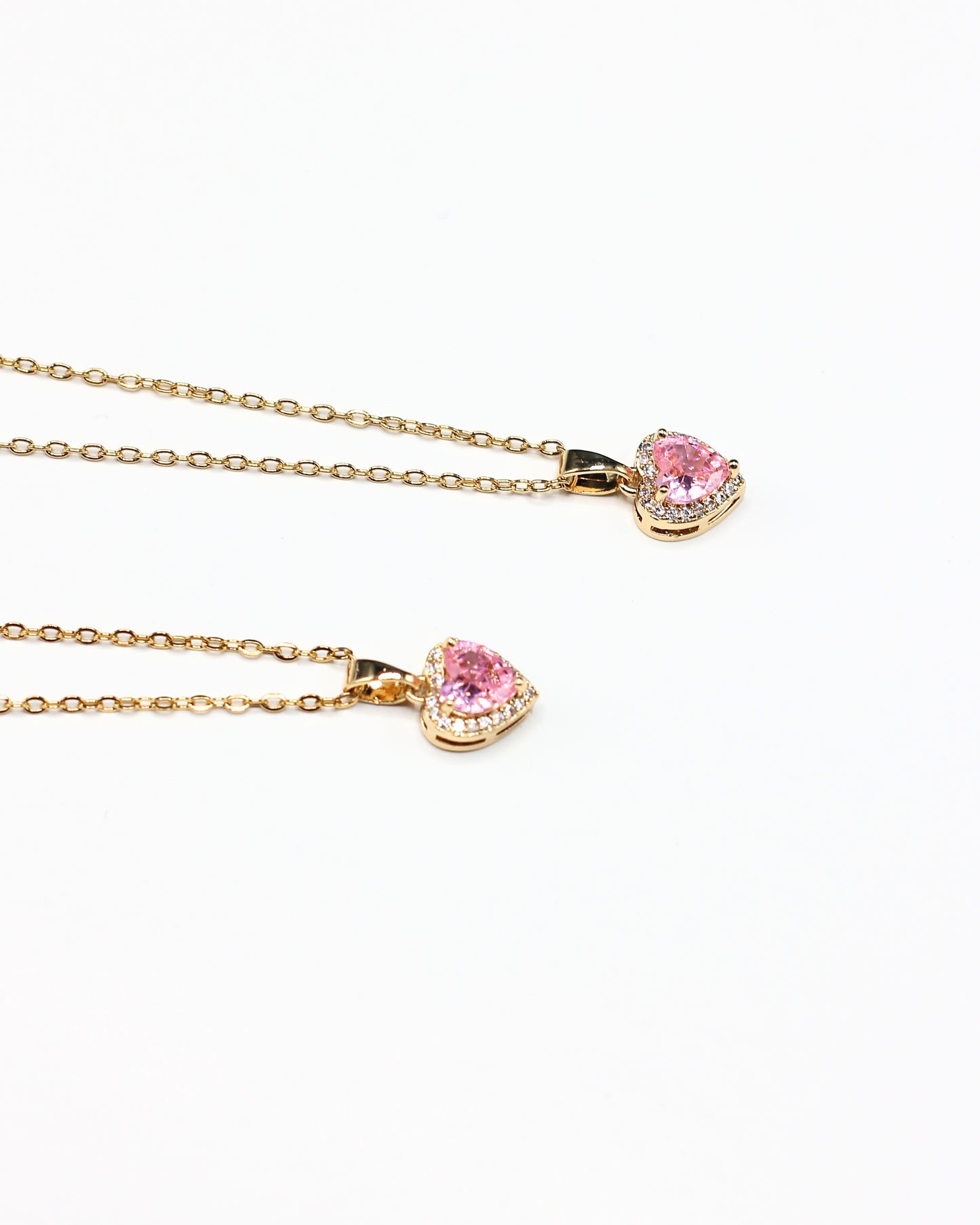 Small Pink Heart Necklace