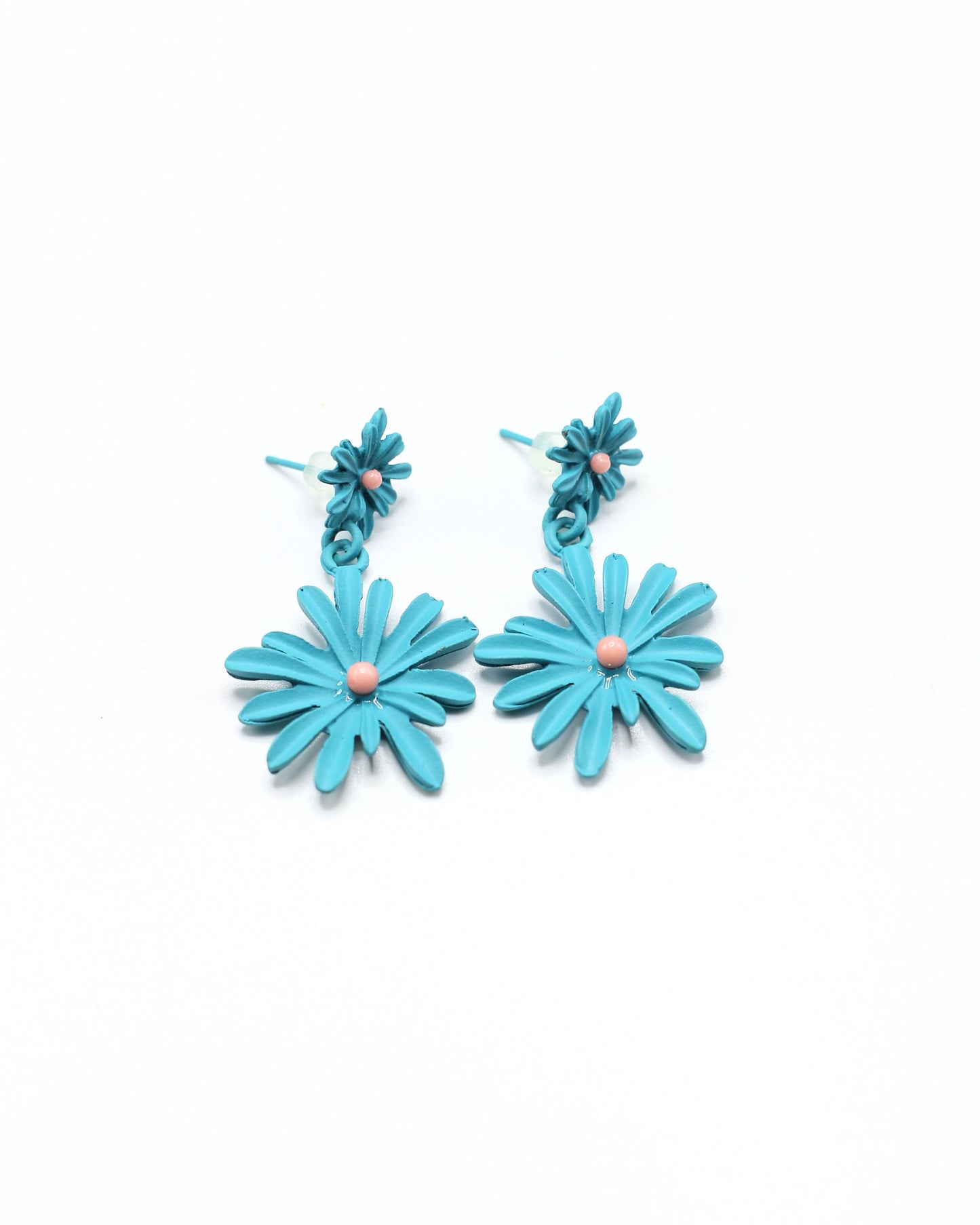 Blue Floral Earrings