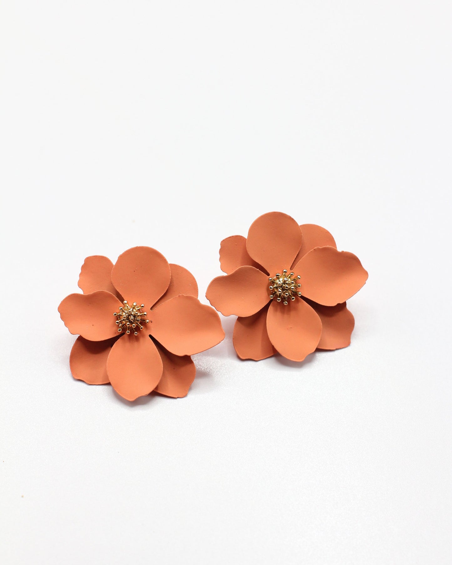 Orange Floral Earrings