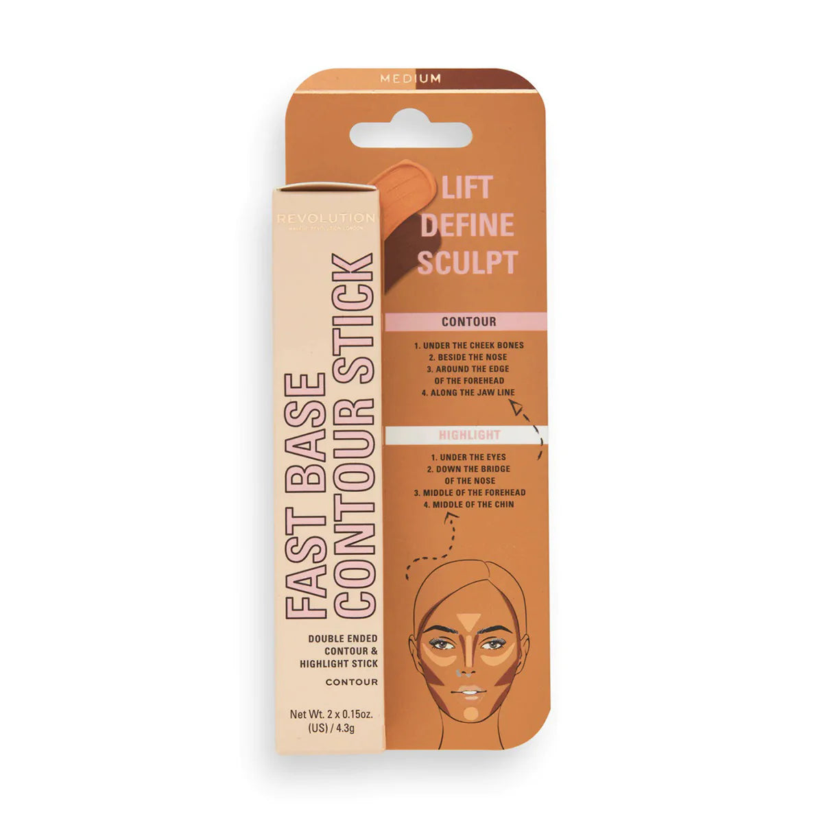 REVOLUTION | Makeup Revolution Fast Base Contour Stick-Medium